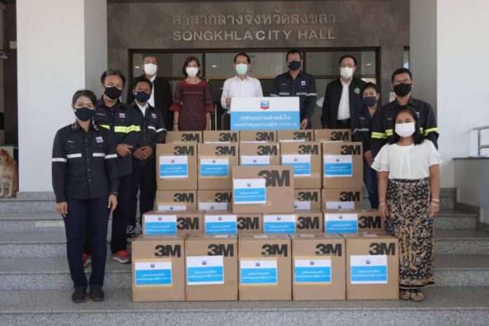 เชฟรอนสนับสนุนอุปกรณ์ป้องกันส่วนบุคคลรั