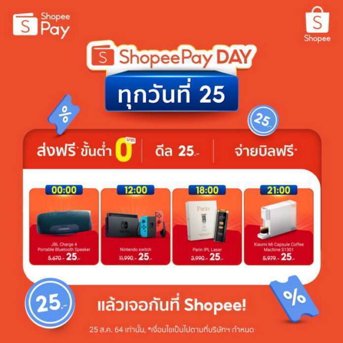 2.โปรโมชัน ShopeePay Day ประจำเดือนสิงหาคม