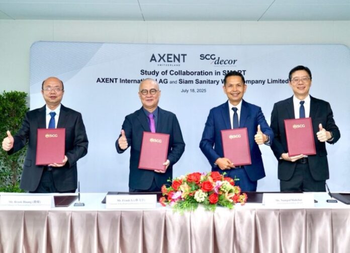 SCGD จับมือ AXENT Switzerland ขับเคลื่อนการเติบโตตลาดสุขภัณฑ์อัจฉริยะ