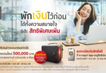 กรุงศรีชวนออม! ฝากออมทรัพย์จัดให้อย่างน้อย 5 แสนบาท รับกระเป๋าเดินทาง CAGGIONI มูลค่า 2,590 บาท