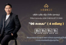 MEDEZE คว้า 96 คะแนน AGM Checklist ประจำปี 2569 ระดับ “ดี”