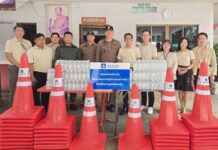 วิริยะประกันภัย สนับสนุนกรวยยางจัดระเบียบจราจร ด่านตรวจพิทักษ์ธรรม จ.เชียงใหม่