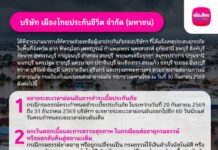 เมืองไทยประกันชีวิต ออกมาตรการช่วยเหลือลูกค้าที่ประสบภัยน้ำท่วม